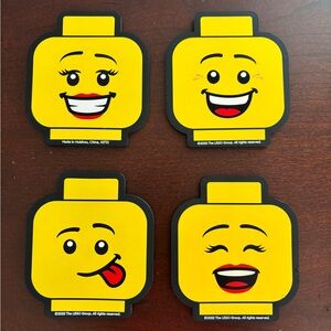 LEGO Coaster Set of Four - Yellow and Black